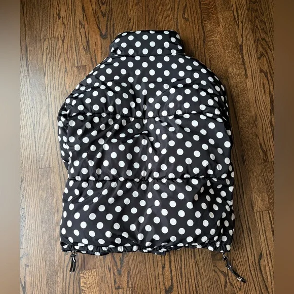 Noize Polka Dot Puffer from Anthropologie size M black and white - Picture 3 of 7